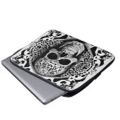 Schwarz-Weiß-Schnürsenkel Laptopschutzhülle (Vorne Knopf)