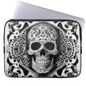 Schwarz-Weiß-Schnürsenkel Laptopschutzhülle (Vorderseite)