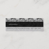 Schwarz-Weiß-   Schnürsenkel Mini Visitenkarte (Rückseite)