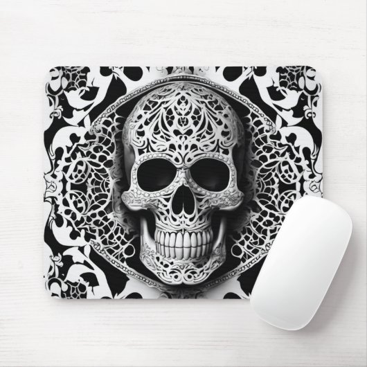 Schwarz-Weiß-Schnürsenkel Mousepad (Mit Mouse)