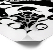 Schwarz-Weiß-Schnürsenkel Poster (Ecke)