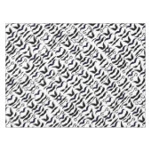 Schwarz-Weiß-Schnürsenkel Tischdecke (Vorderseite (Horizontal))