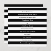 Schwarz-Weiß-Schnürung Einladung (Vorne/Hinten)