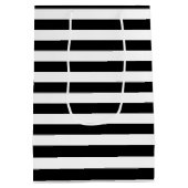 Schwarz-Weiß-Schnürung Mittlere Geschenktüte (Rückseite)