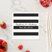 Schwarz-Weiß-Schnürung Serviette (Beispiel)