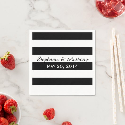 Schwarz-Weiß-Schnürung Serviette (Beispiel)