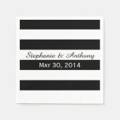 Schwarz-Weiß-Schnürung Serviette (Vorderseite)