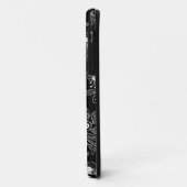 Schwarz-Weiß-schöne Retro-Blume Case-Mate iPhone Hülle (Hinten/Links)