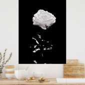 Schwarz-Weiß Schöne Rose Nah-up Poster (Küche)