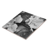 Schwarz-Weiß Schönheit der Blumen Fliese (Seite)