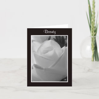 Schwarz-Weiß-Schönheit "Rose Mitteilungskarten" Dankeskarte