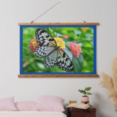 Schwarz-Weiß-Schönheitsholz-Tapisserie Wandteppich Mit Holzrahmen (Schlafzimmer)