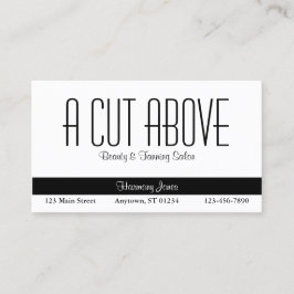 Schwarz-Weiß-Schönheitssalon Terminkarte