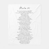 Schwarz-Weiß-Schrift Bibeltext Moderner Text Fleecedecke (Vorderseite)