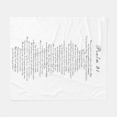 Schwarz-Weiß-Schrift Bibeltext Moderner Text Fleecedecke (Vorderseite (Horizontal))