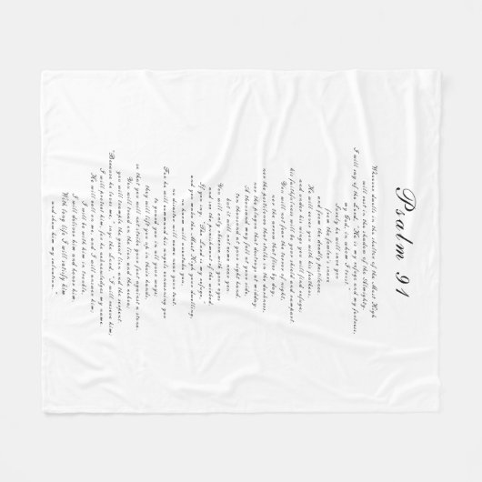 Schwarz-Weiß-Schrift Bibeltext Moderner Text Fleecedecke (Vorderseite (Horizontal))