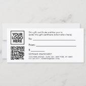 Schwarz-Weiß-Schrift | Geschenkgutschein (Rückseite)