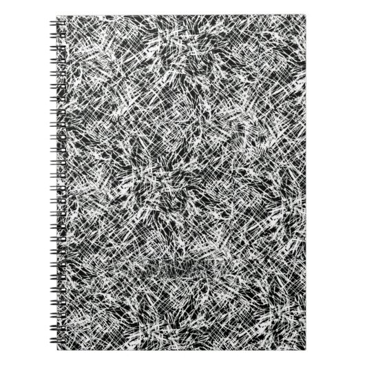 Schwarz-Weiß-Schriften Notizblock (Vorderseite)