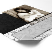 Schwarz-Weiß-Schriftrollposter, anpassbar Poster (Ecke)