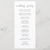 Schwarz-Weiß-Schriftzeichen Programm (Rückseite)