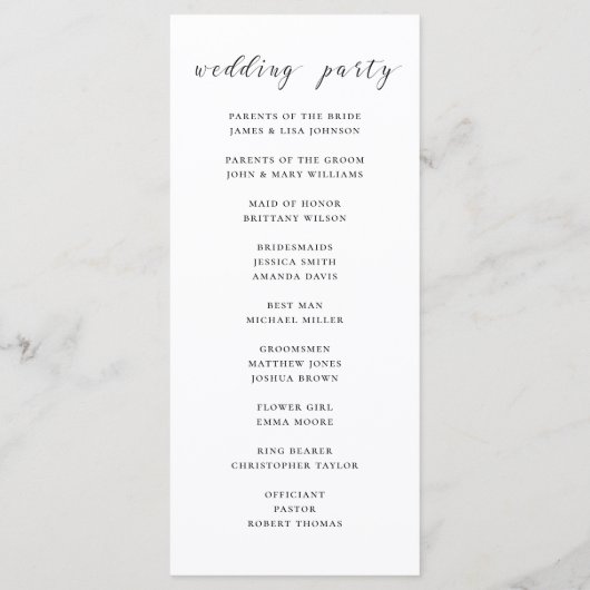 Schwarz-Weiß-Schriftzeichen Programm (Rückseite)