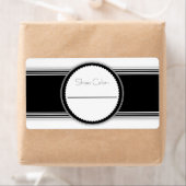 Schwarz-Weiß-Schuh-Box-Etiketten (Insitu)