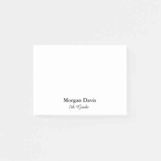 Schwarz-Weiß-Schule Post-it Klebezettel (Vorderseite)