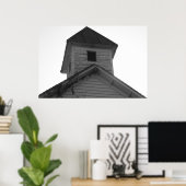 Schwarz-Weiß-Schulglocke Poster (Heimbüro)