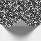 Schwarz-Weiß-Schulmaterial Geschenkpapier (Ecke)