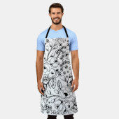 Schwarz-Weiß-Schürze Schürze (Getragen)