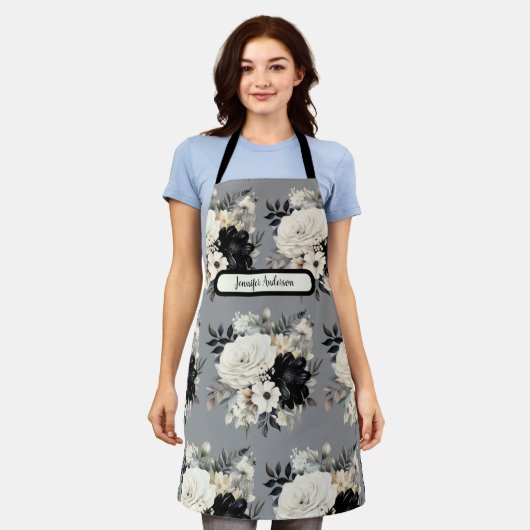 Schwarz-Weiß-Schürze Schürze (Getragen)