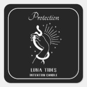 Schwarz-Weiß-Schutzwurzel Quadratischer Aufkleber (Vorderseite)