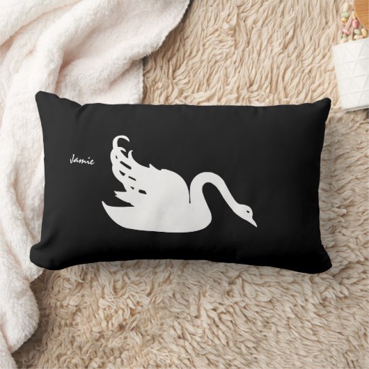 Schwarz-Weiß-Schwan, Farbe Lendenkissen (Decke)