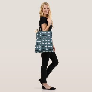 Schwarz-Weiß-Schwäne Allover-Tasche Tasche