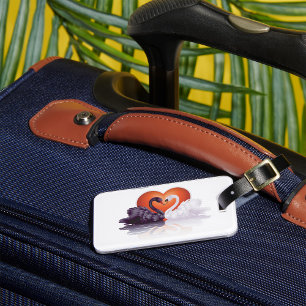 Schwarz-Weiß-Schwäne Gepäckanhänger