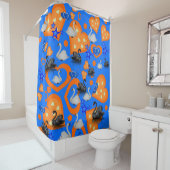 Schwarz-Weiß-Schwäne Orange-Herz-Duschvorhang Duschvorhang (Beispiel)