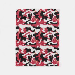 Schwarz-Weiß-Schwarz-Camouflage-Liebhaber der Arme Fleecedecke