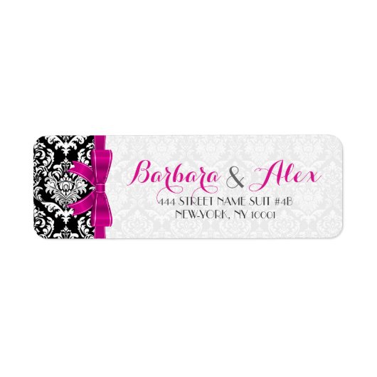 Schwarz-weiß-schwarz-pinke Ribbon-Damaskus 2 (Vorne)