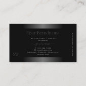 Schwarz-Weiß-Schwarz-Schwarz-Weiß-Schwarz-Schimmer Visitenkarte (Rückseite)