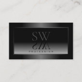 Schwarz-Weiß-Schwarz-Schwarz-Weiß-Schwarz-Schimmer Visitenkarte (Vorderseite)