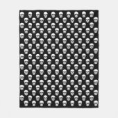 Schwarz-Weiß-Schwarz-Skulpturen-Muster Halloween Fleecedecke (Vorderseite)