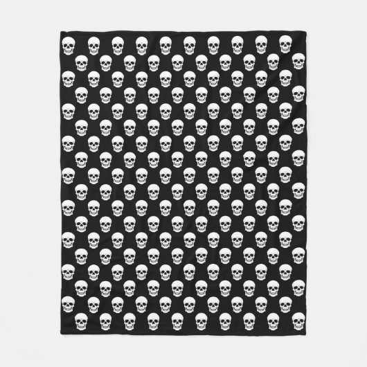 Schwarz-Weiß-Schwarz-Skulpturen-Muster Halloween Fleecedecke (Vorderseite)