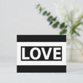 Schwarz / Weiß / schwarz und weiß LIEBE Grußkarte Postkarte (Stehend Vorderseite)