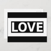 Schwarz / Weiß / schwarz und weiß LIEBE Grußkarte Postkarte (Vorne/Hinten)
