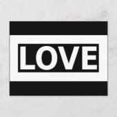 Schwarz / Weiß / schwarz und weiß LIEBE Grußkarte Postkarte (Vorderseite)