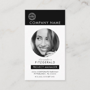 Schwarz-Weiß   Schwarz-weißer QR-Code für modernes Visitenkarte