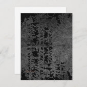 Schwarz-Weiß, Schwarzer Wald, verzauberter Wald Einladung (Vorne/Hinten)
