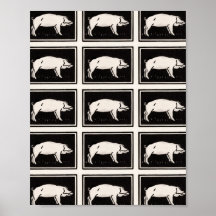 Schwarz-Weiß-Schwein von Julie de Graag