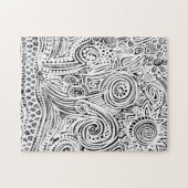 Schwarz-Weiß-Scratch und Dot-Art Puzzle (Horizontal)