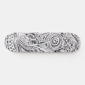 Schwarz-Weiß-Scratch und Dot-Art Skateboard (Horizontal)